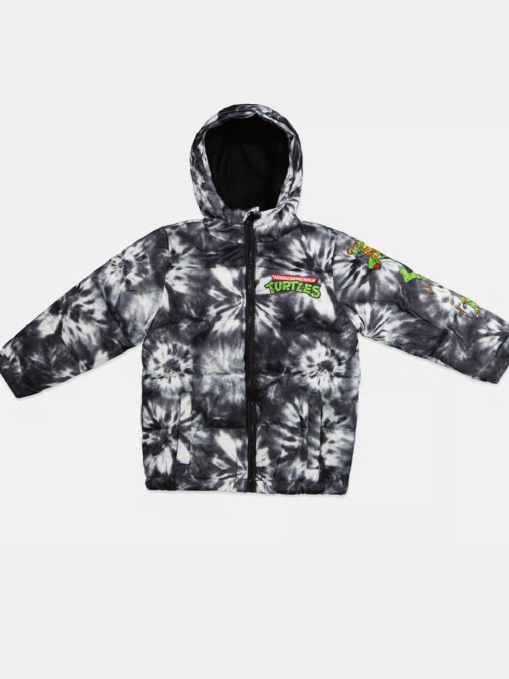 Teenage Mutant Ninja Turtles Tie-Dye Puffer - Black & White Size 5